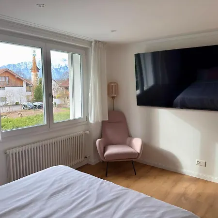 Modern 3br With Fireplace, Miele Kitchen And Balcony Apartment Heimberg