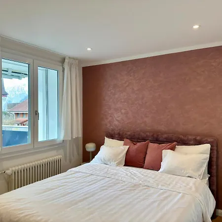 Apartmán Modern 3br With Fireplace, Miele Kitchen And Balcony Heimberg